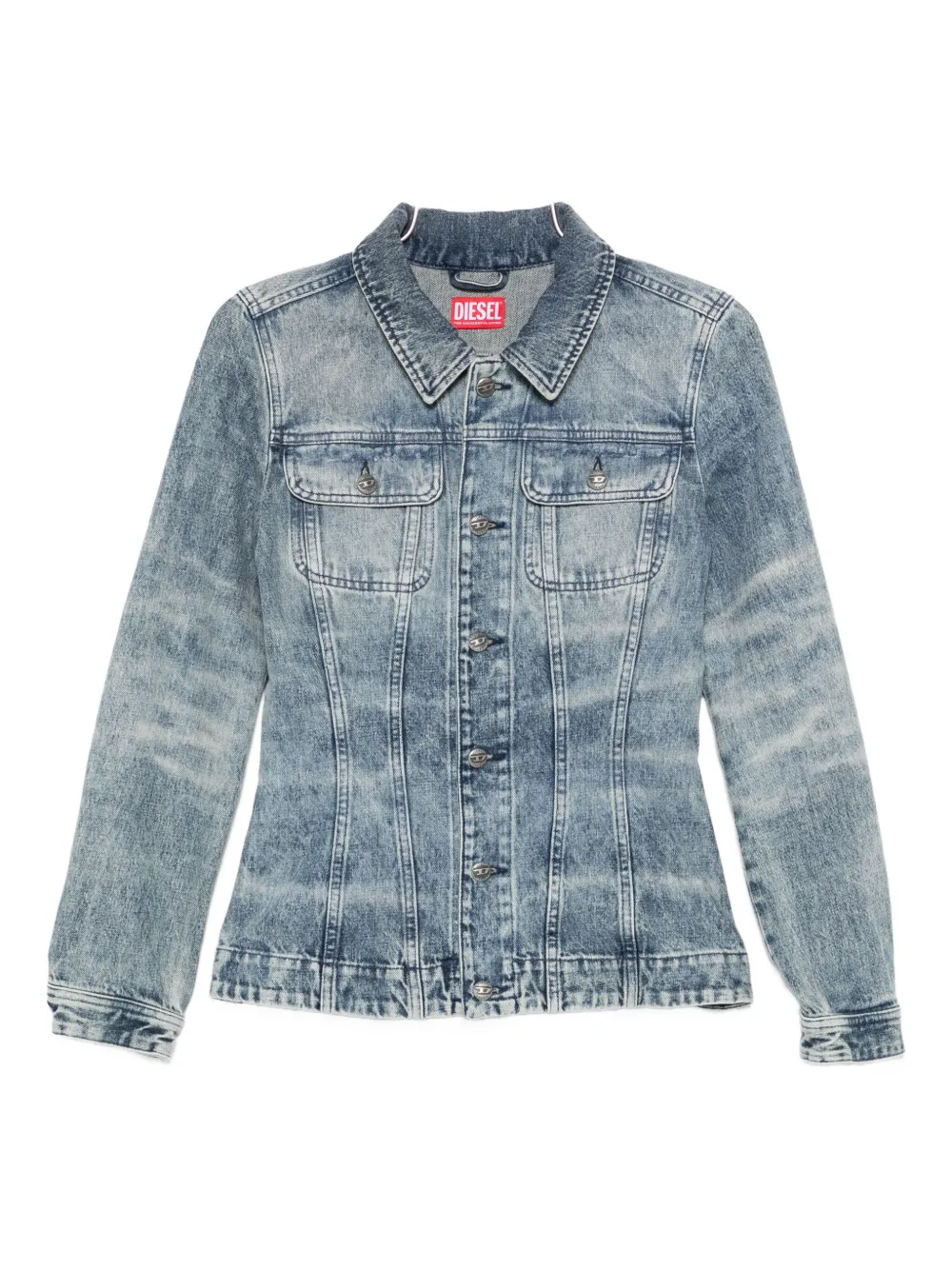 Diesel Tailored Blazer Featuring Chest Pockets And Long Sleeves In Blue