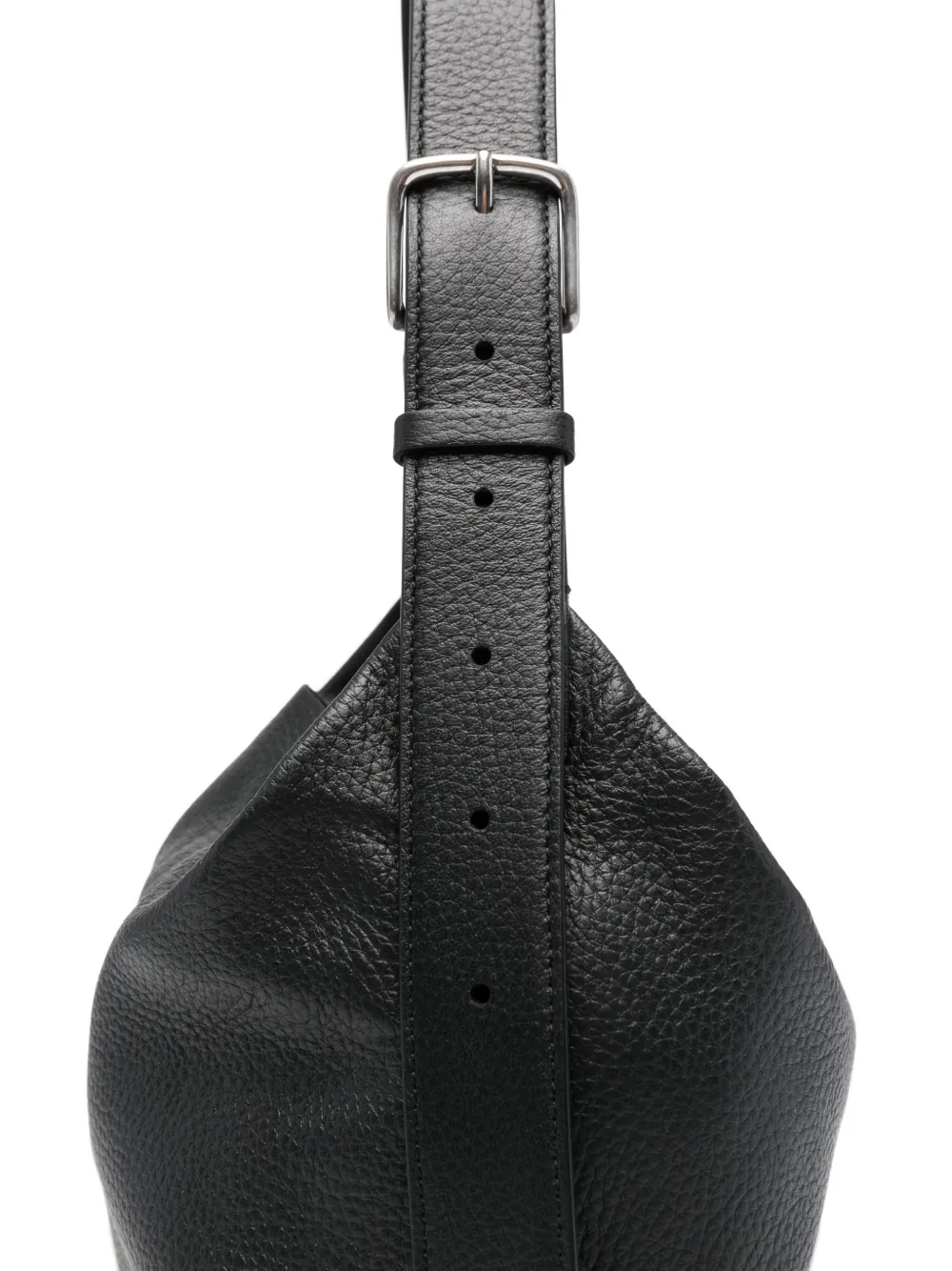The Row Isa buckle-fastening leather shoulder bag Zwart