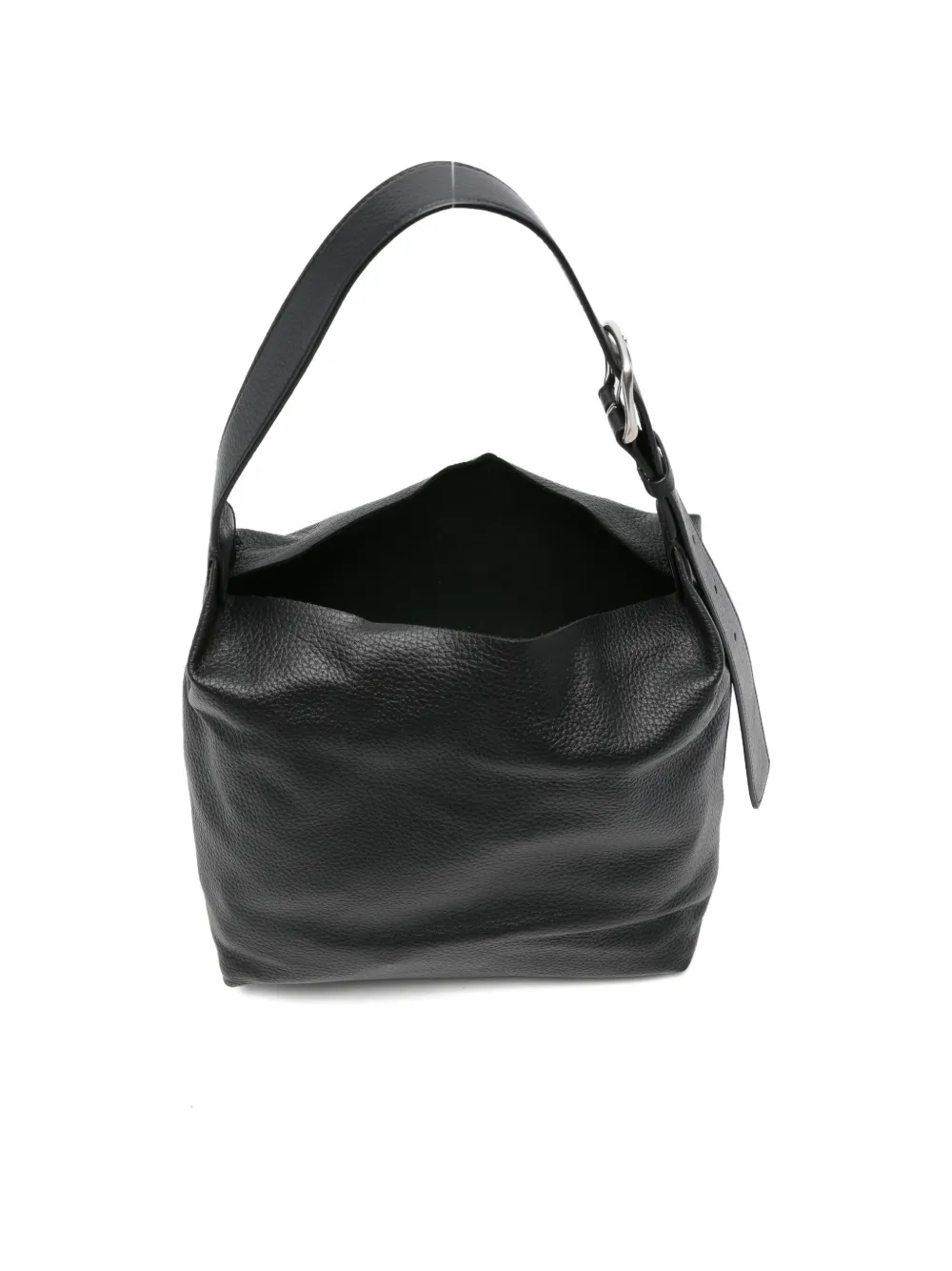 The Row Isa buckle-fastening leather shoulder bag Zwart