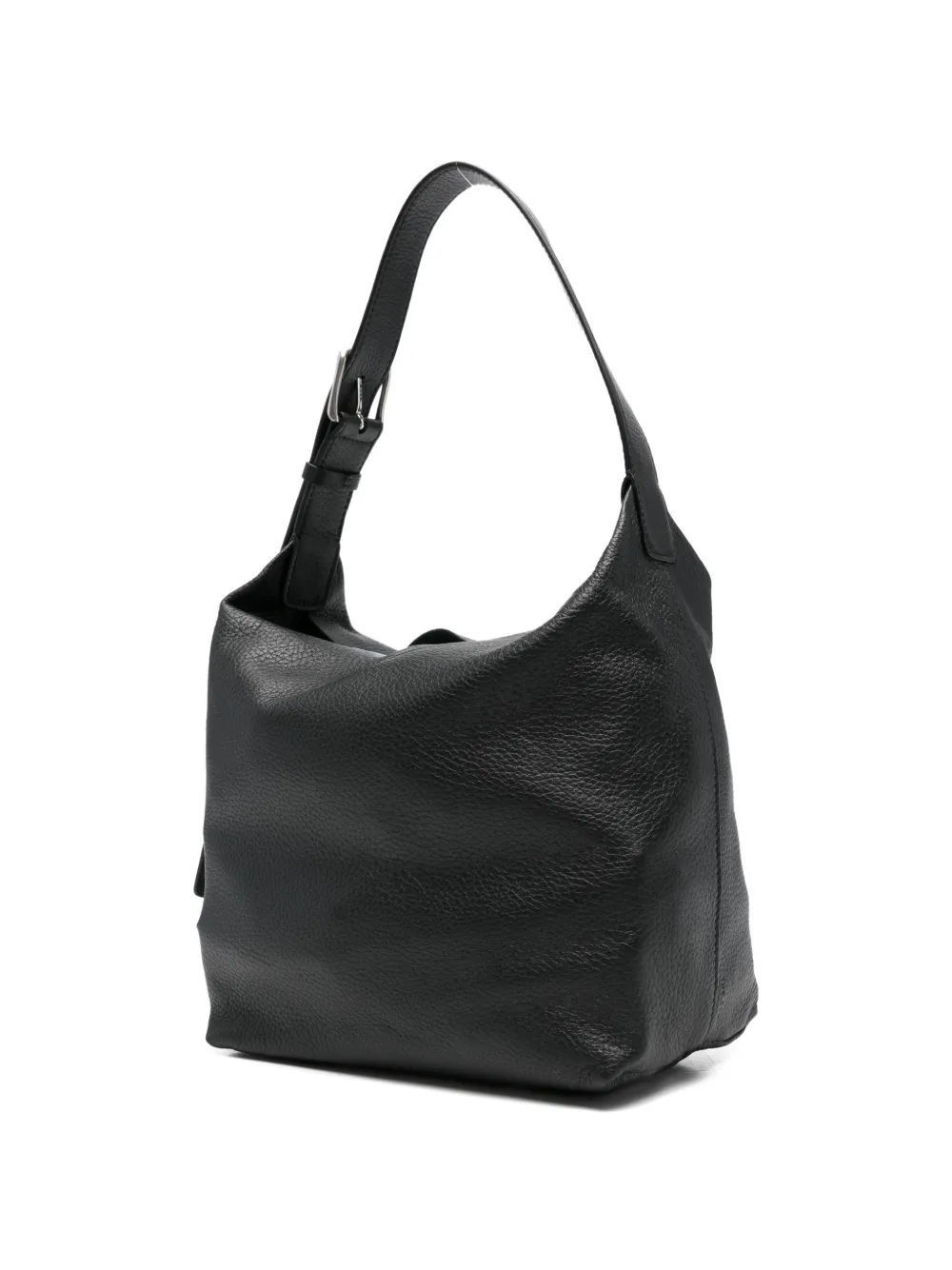 The Row Isa buckle-fastening leather shoulder bag Zwart