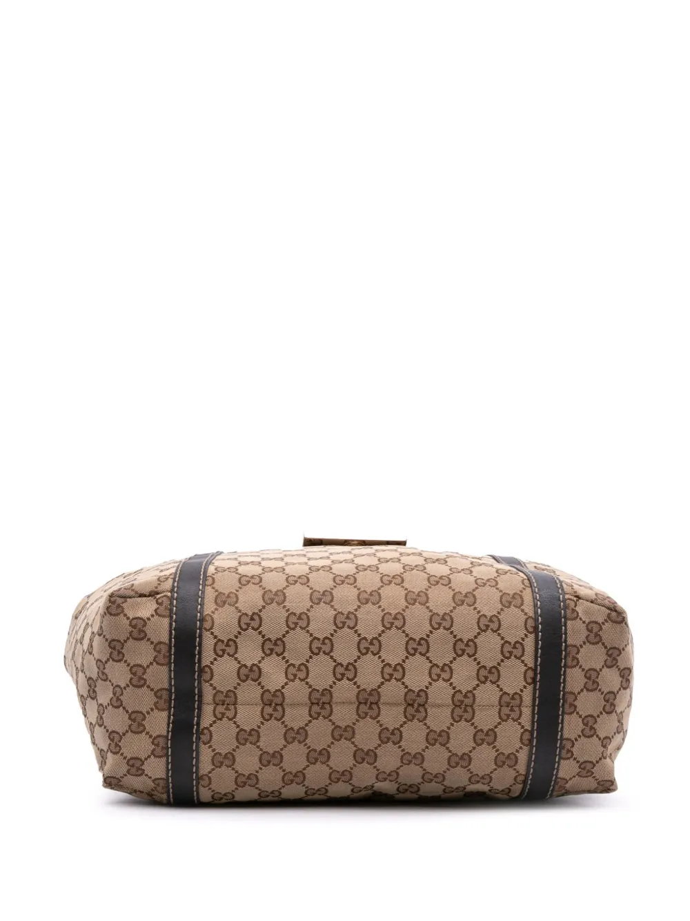 Pre-owned Gucci 2016-2025 Gg Canvas Web New Ladies Tote Bag In Brown