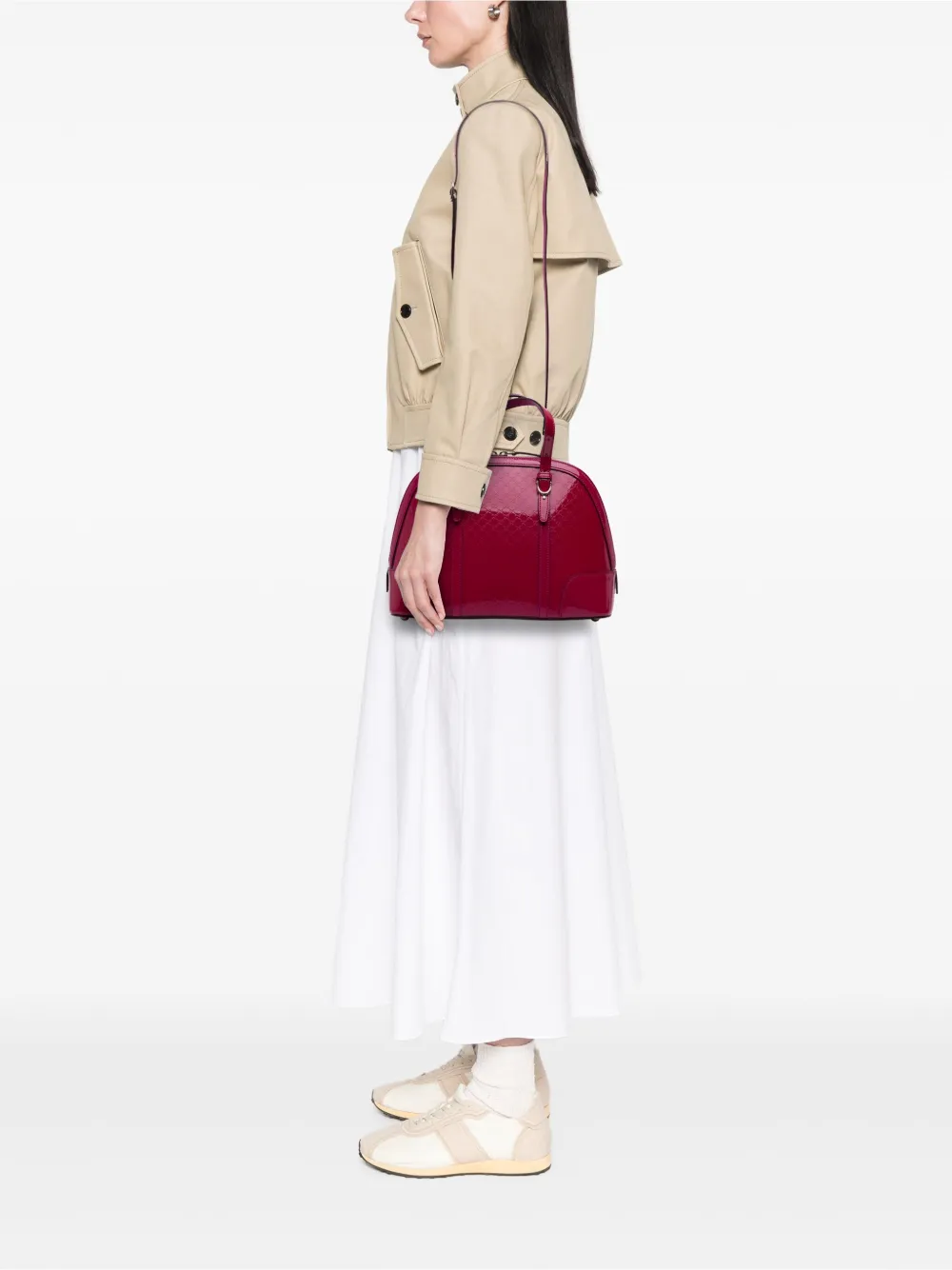 Gucci Pre-Owned 2016-2025 Medium Microguccissima Patent Nice Dome satchel | Pre-Owned | Image 2