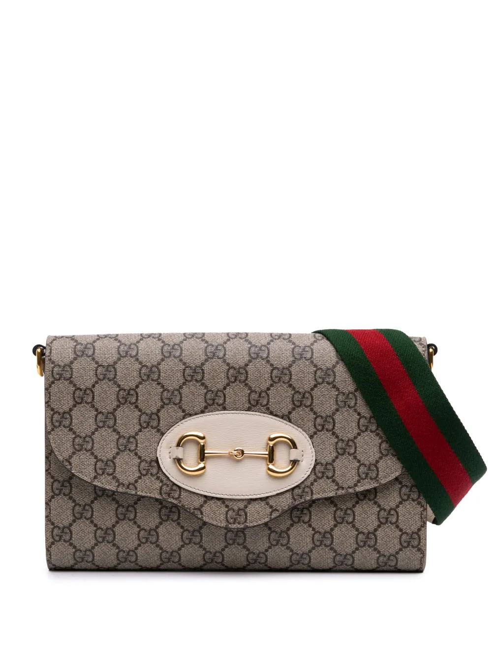 Gucci Pre-Owned 2016-2025 Small GG Supreme Horsebit 1955 satchel - Gucci Pre-Owned 2016-2025 Small GG Supreme Horsebit 1955 satchel -