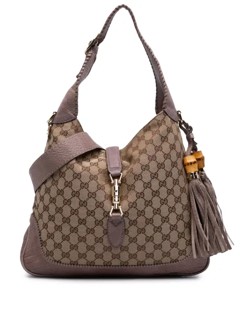 Gucci Pre-Owned 2016-2025 Medium GG Canvas New Jackie satchel