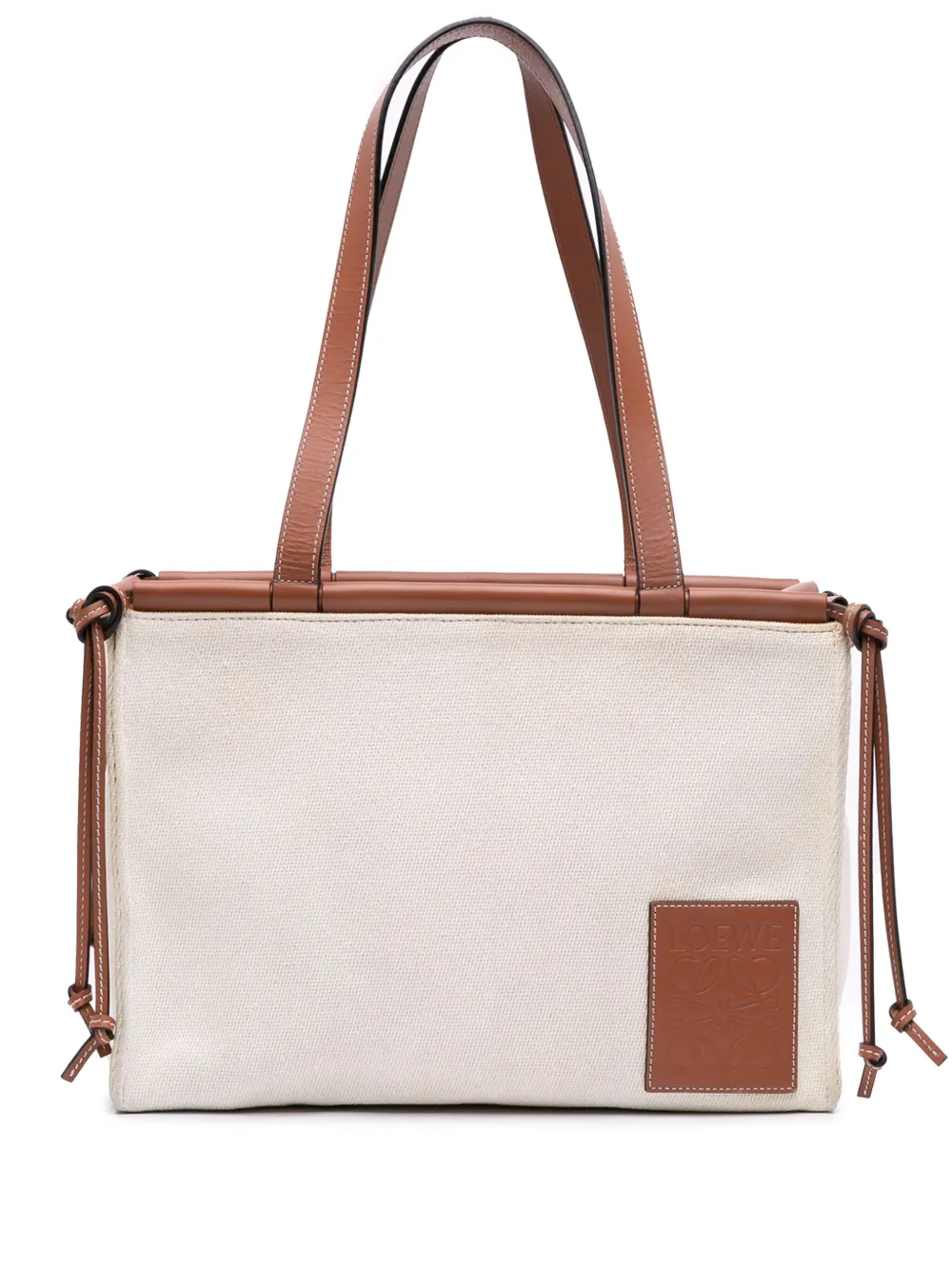 Loewe Pre-Owned 2021 Small Canvas Cushion tote bag - ブラウン Loewe Pre-Owned 2021 Small Canvas Cushion tote bag - ブラウン