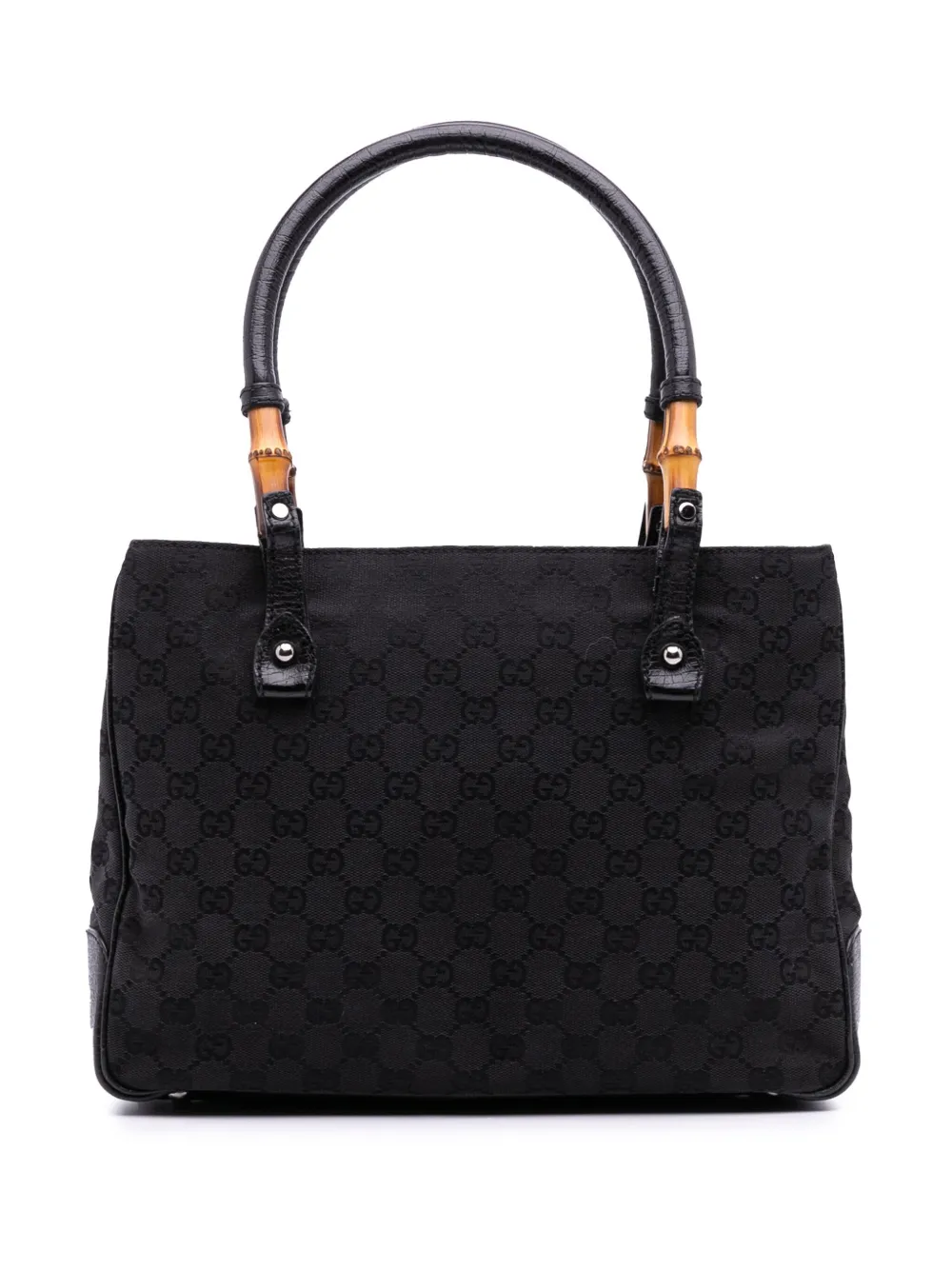 Gucci Pre-Owned 2000-2015 GG Canvas Bamboo tote bag - ブラック Gucci Pre-Owned 2000-2015 GG Canvas Bamboo tote bag - ブラック