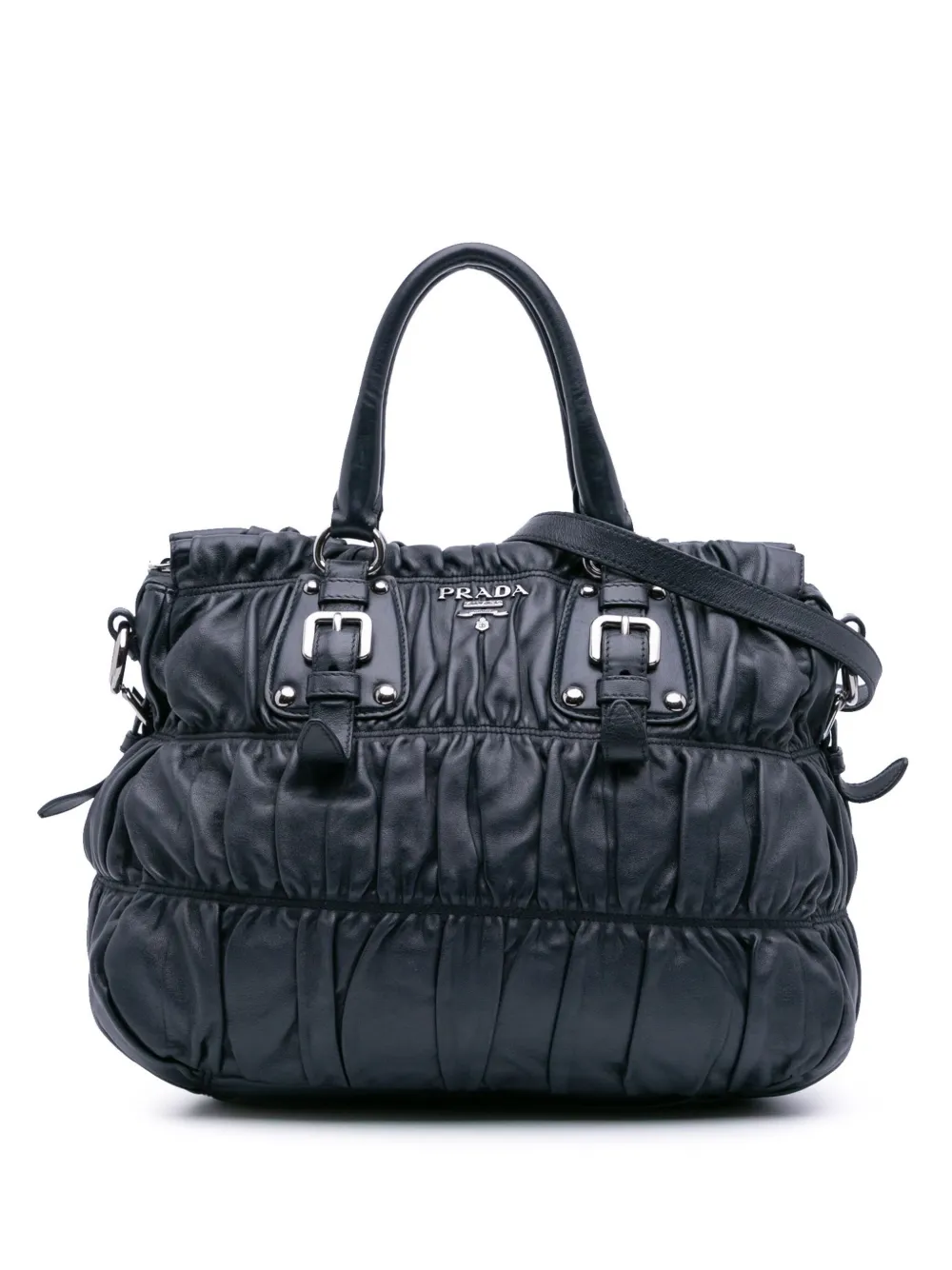 Prada Pre-Owned 2000-2025 Nappa Gaufre satchel - ブルー Prada Pre-Owned 2000-2025 Nappa Gaufre satchel - ブルー