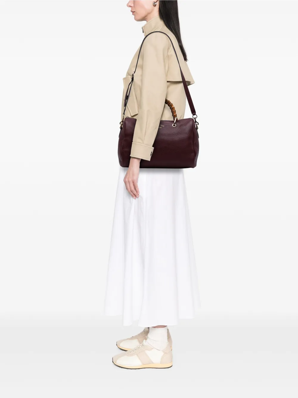 Gucci Pre-Owned 2016-2025 Medium Calfskin Bamboo Shopper Boston Bag satchel | Pre-Owned | Image 2