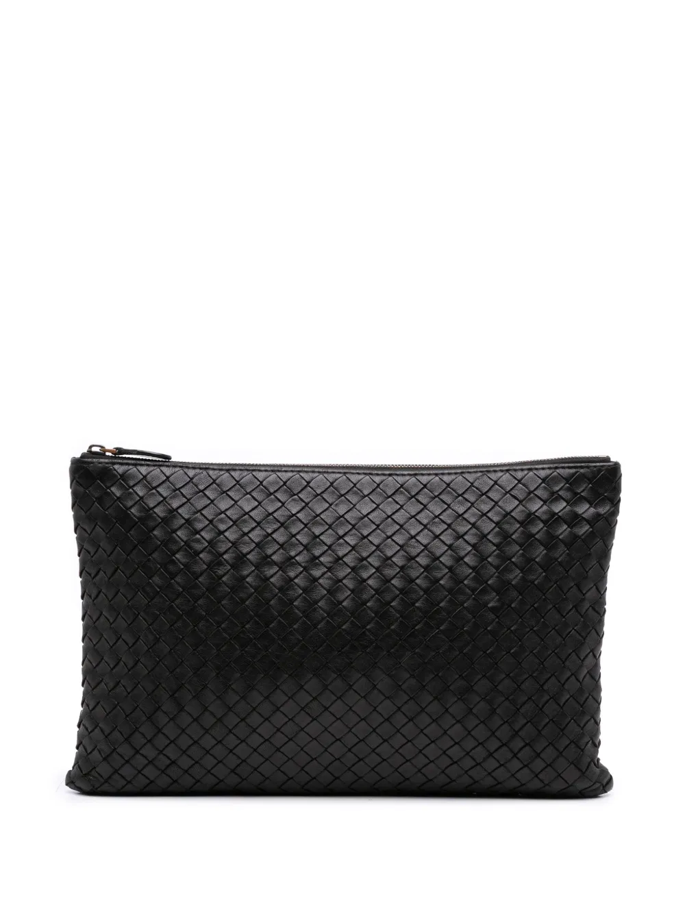 Bottega Veneta Pre-Owned 2012-2025 Nappa Intrecciato clutch bag - ブラック Bottega Veneta Pre-Owned 2012-2025 Nappa Intrecciato clutch bag - ブラック