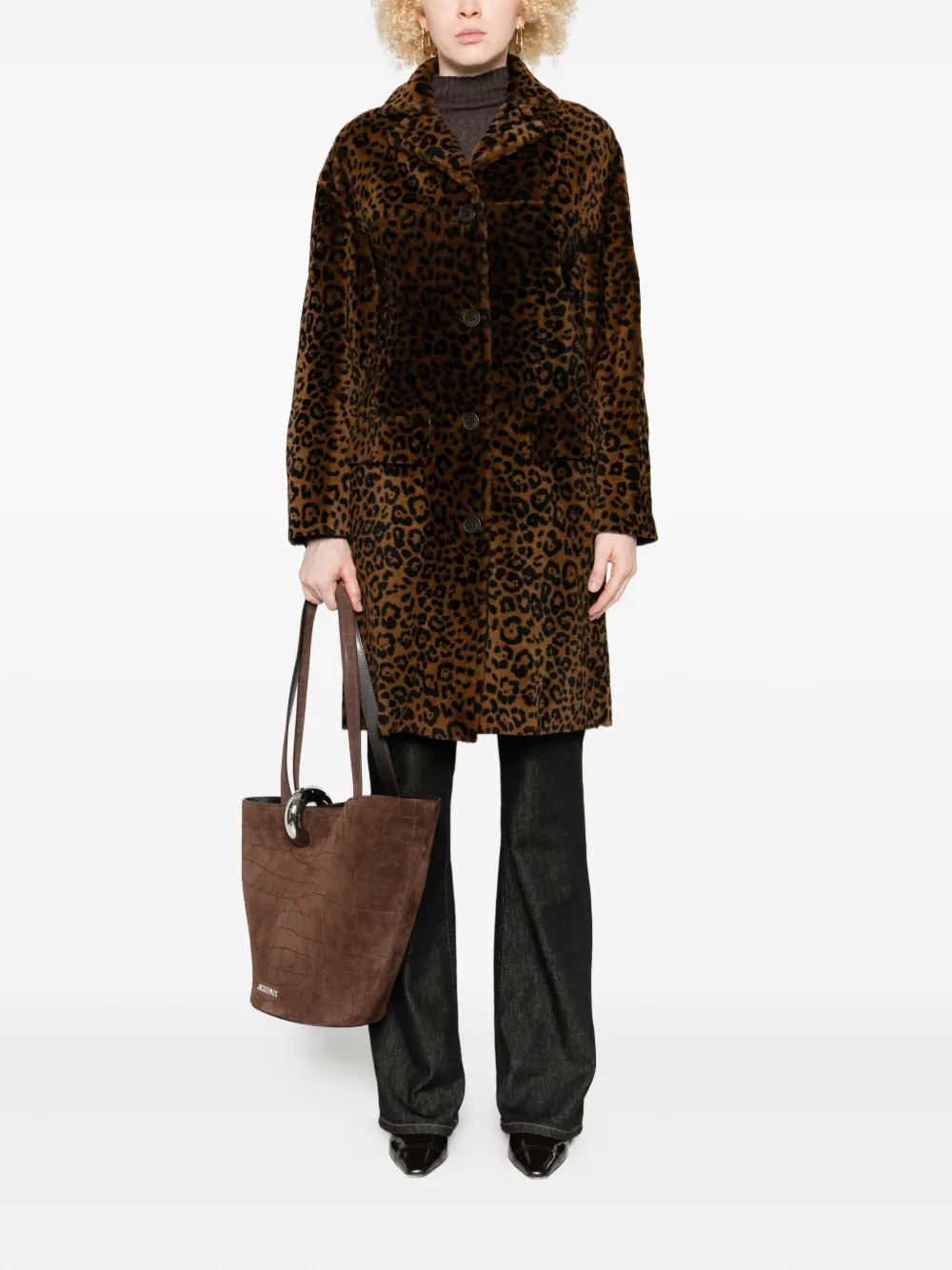 Salvatore Santoro leopard-print buttoned coat | Faux Fur & Shearling Coats | Image 2