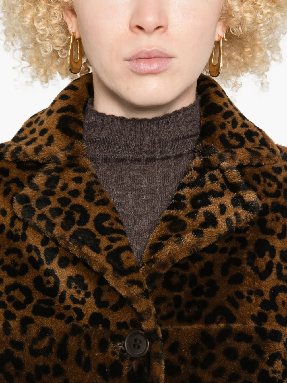 Salvatore Santoro Mantel Mit Leoparden-print In Brown