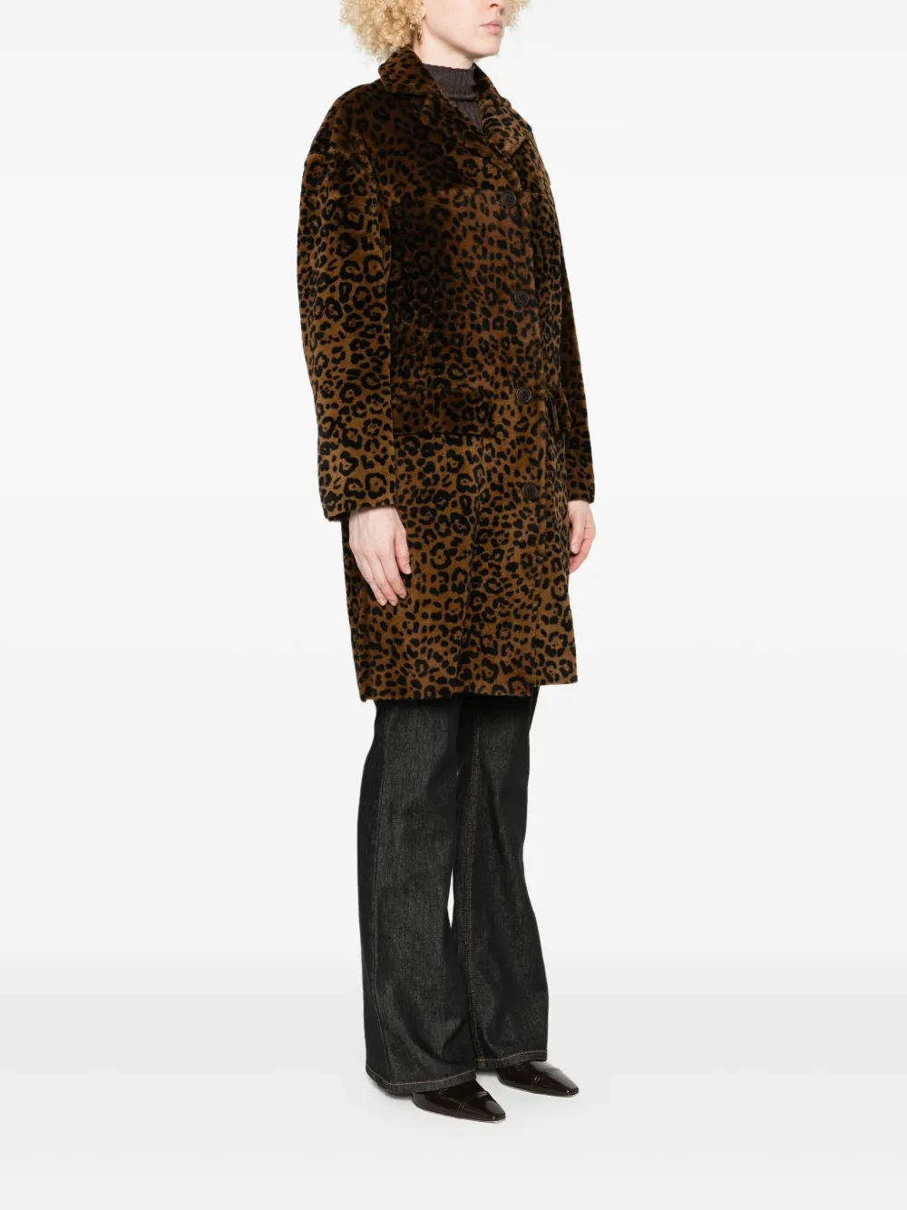 Salvatore Santoro Mantel Mit Leoparden-print In Brown