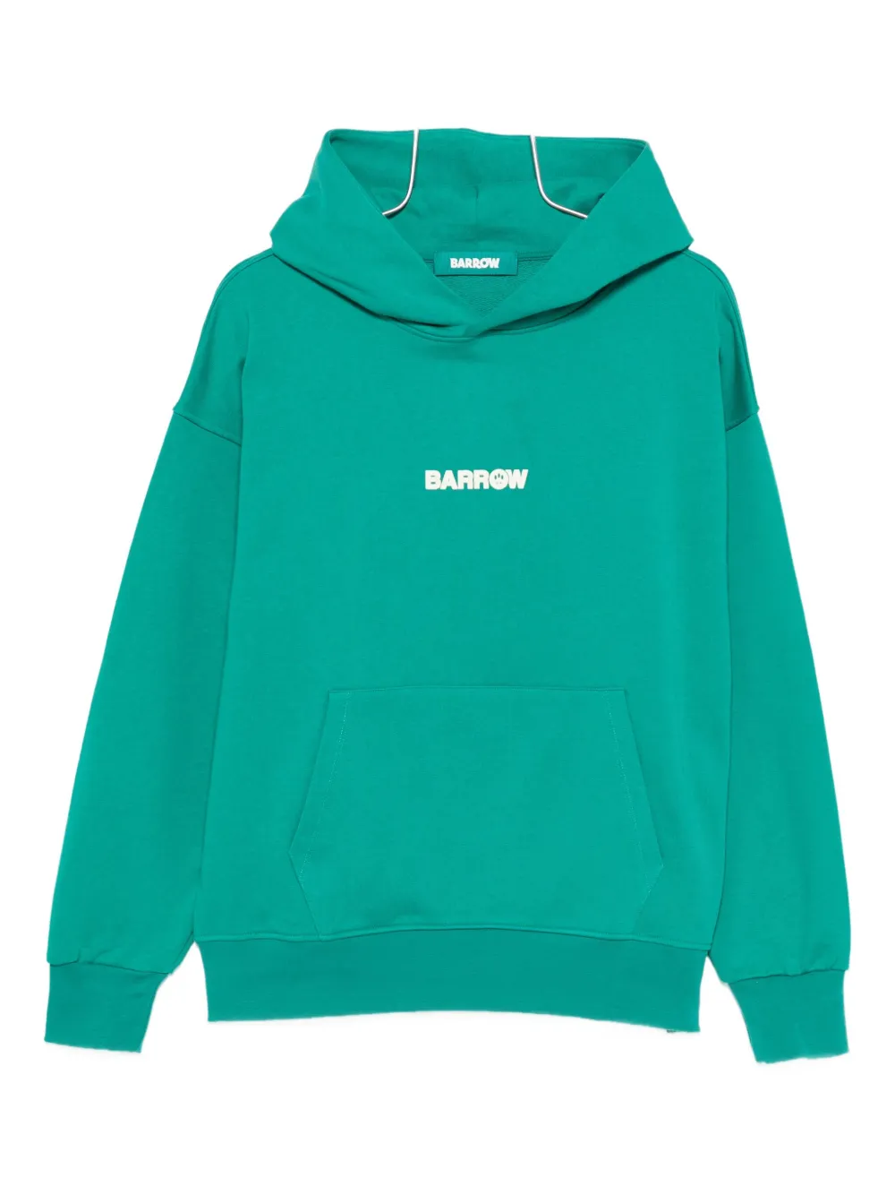 BARROW logo-print hoodie | Green | Image 1