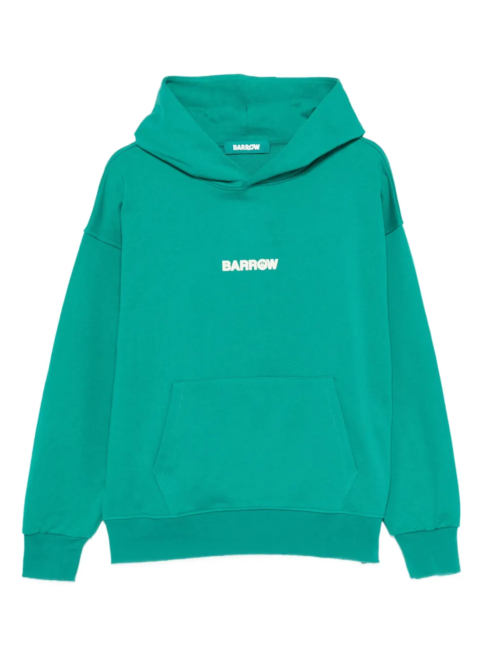 BARROW logo-print hoodie | Green | Image 1
