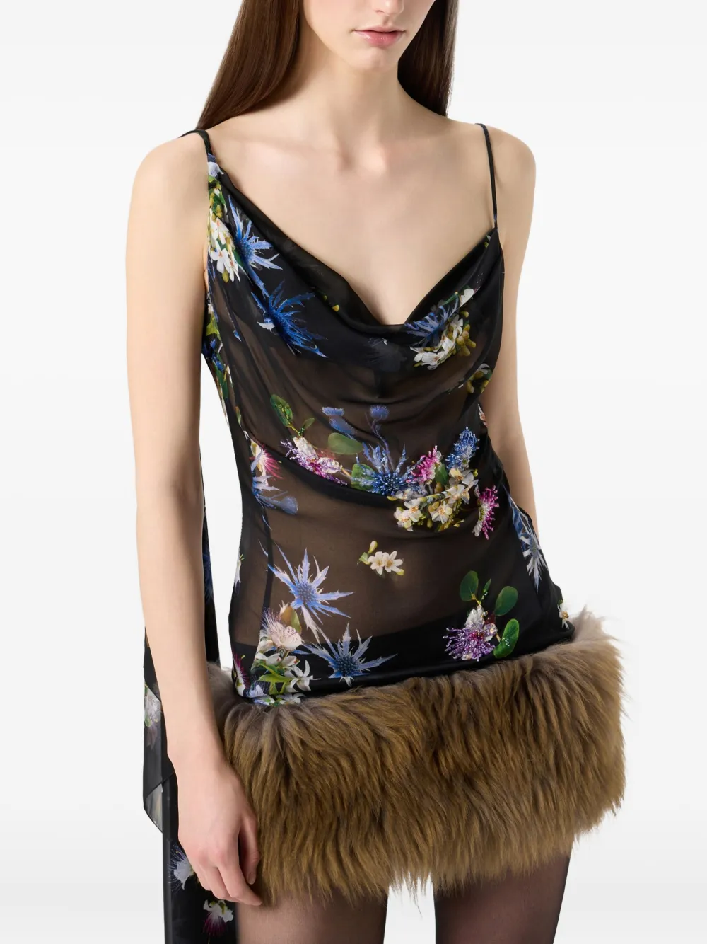 Blumarine Floral-print Mini Dress In Multi