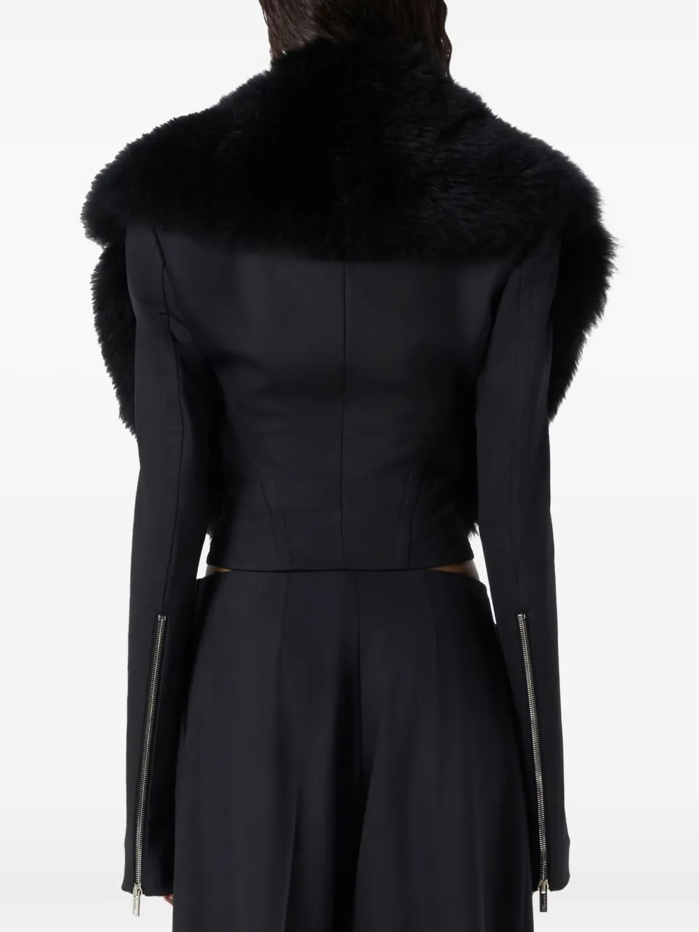 Blumarine Long-sleeved Casual Jacket In Black