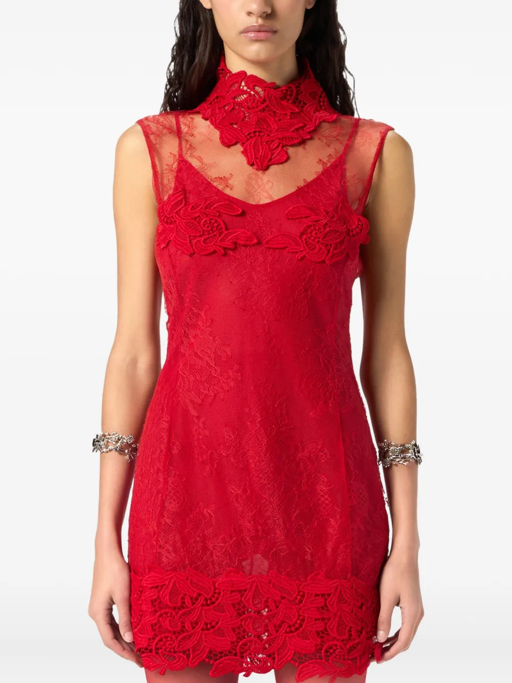 Blumarine lace mini dress Rood