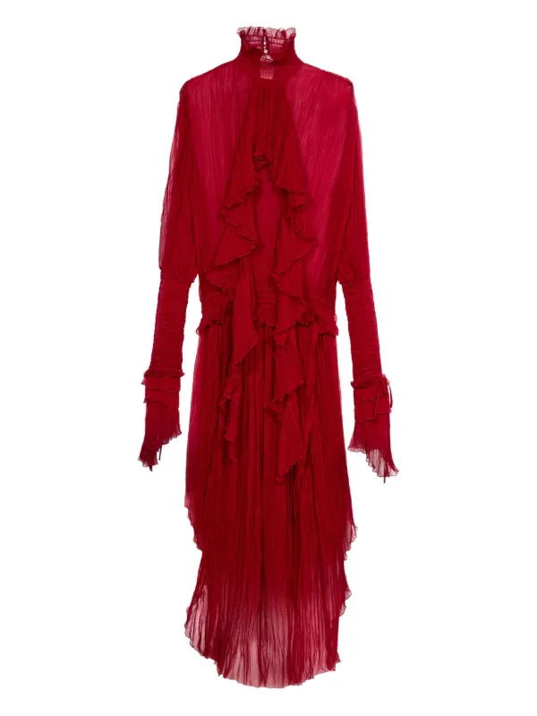 Blumarine Ruffled Maxi Dress | Red | FARFETCH