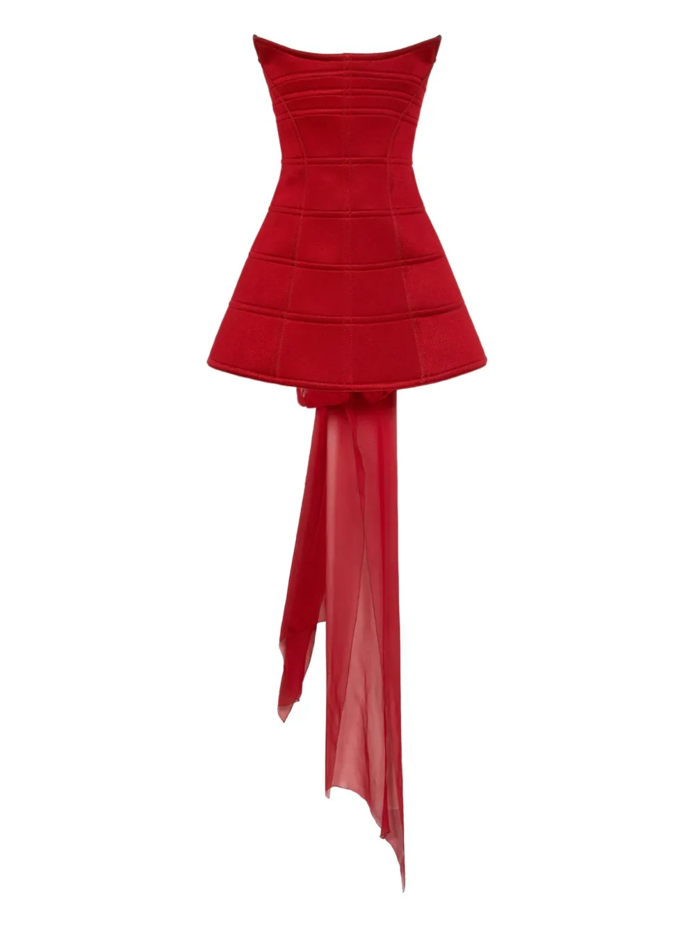 Blumarine Strapless Mini Dress In Red