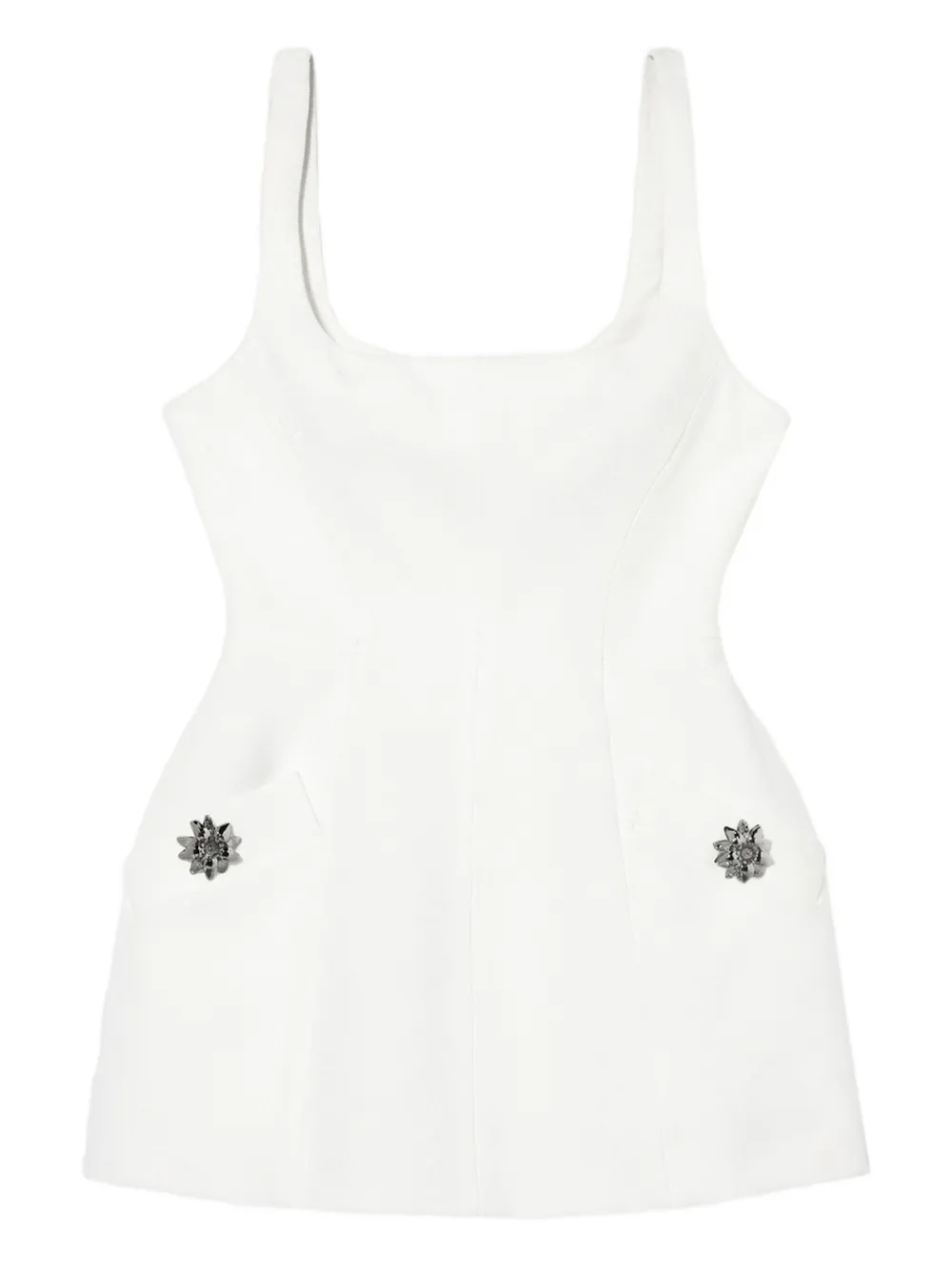 Blumarine embellished-pocket mini dress | White | Image 1