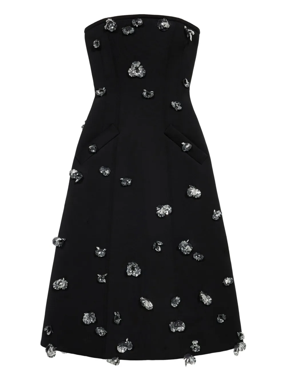 Blumarine Sequin-embellishments Midi Dress In Black