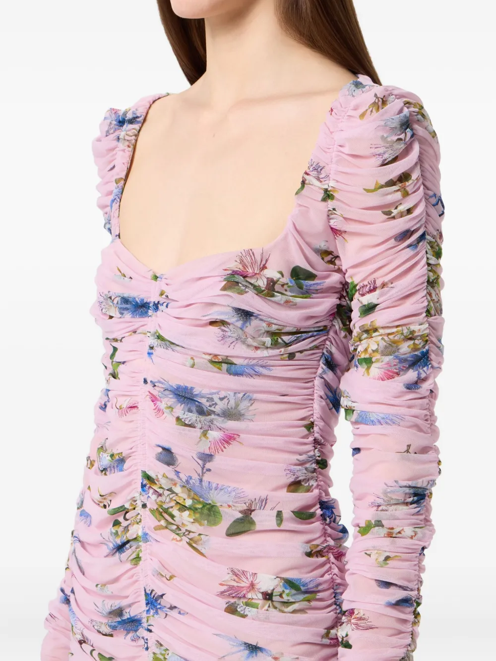 Blumarine Midi-jurk met bloemenprint Roze