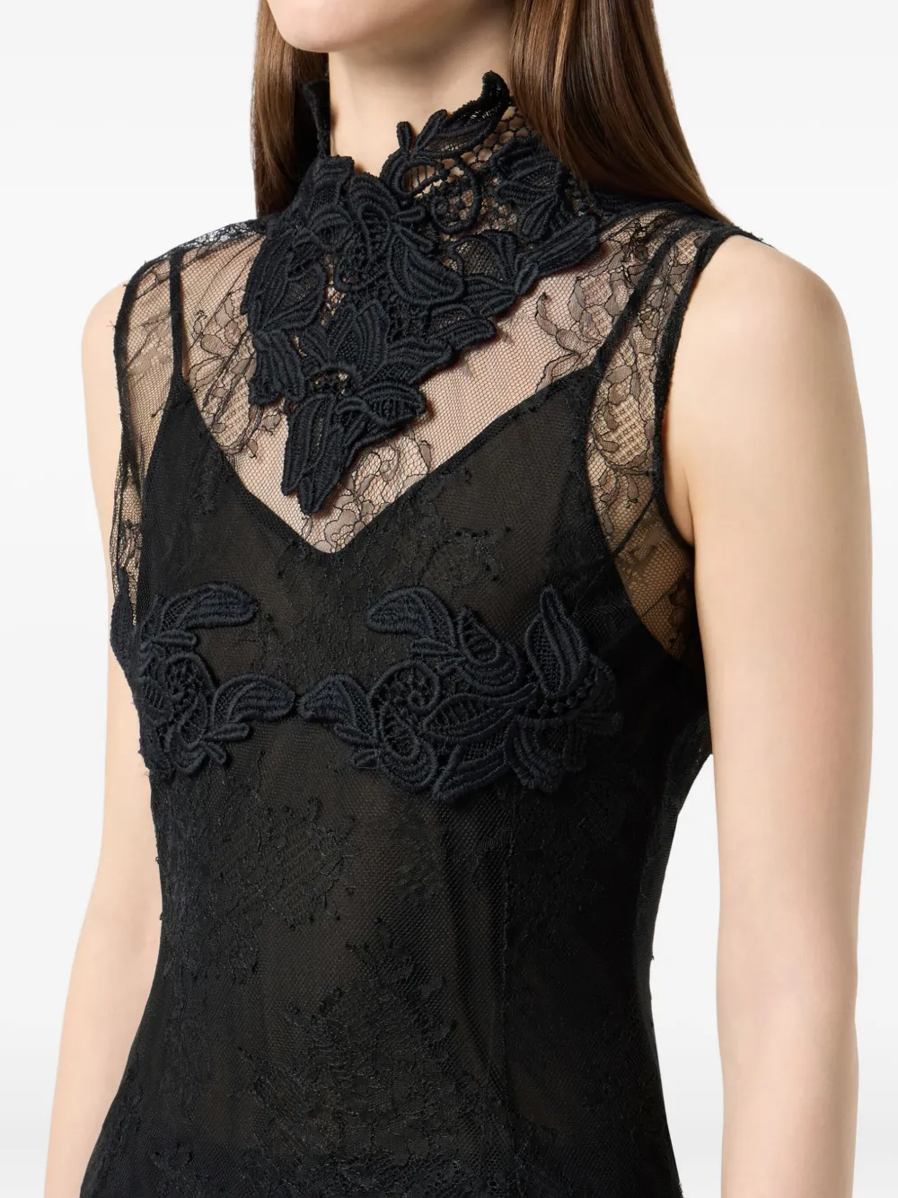 Blumarine Mini-jurk met hoge hals Zwart