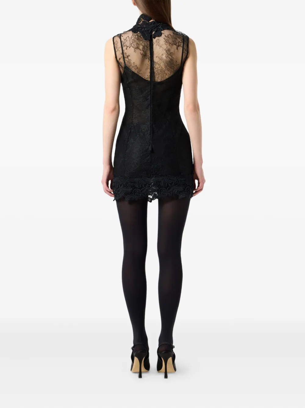 Blumarine Mini-jurk met hoge hals Zwart