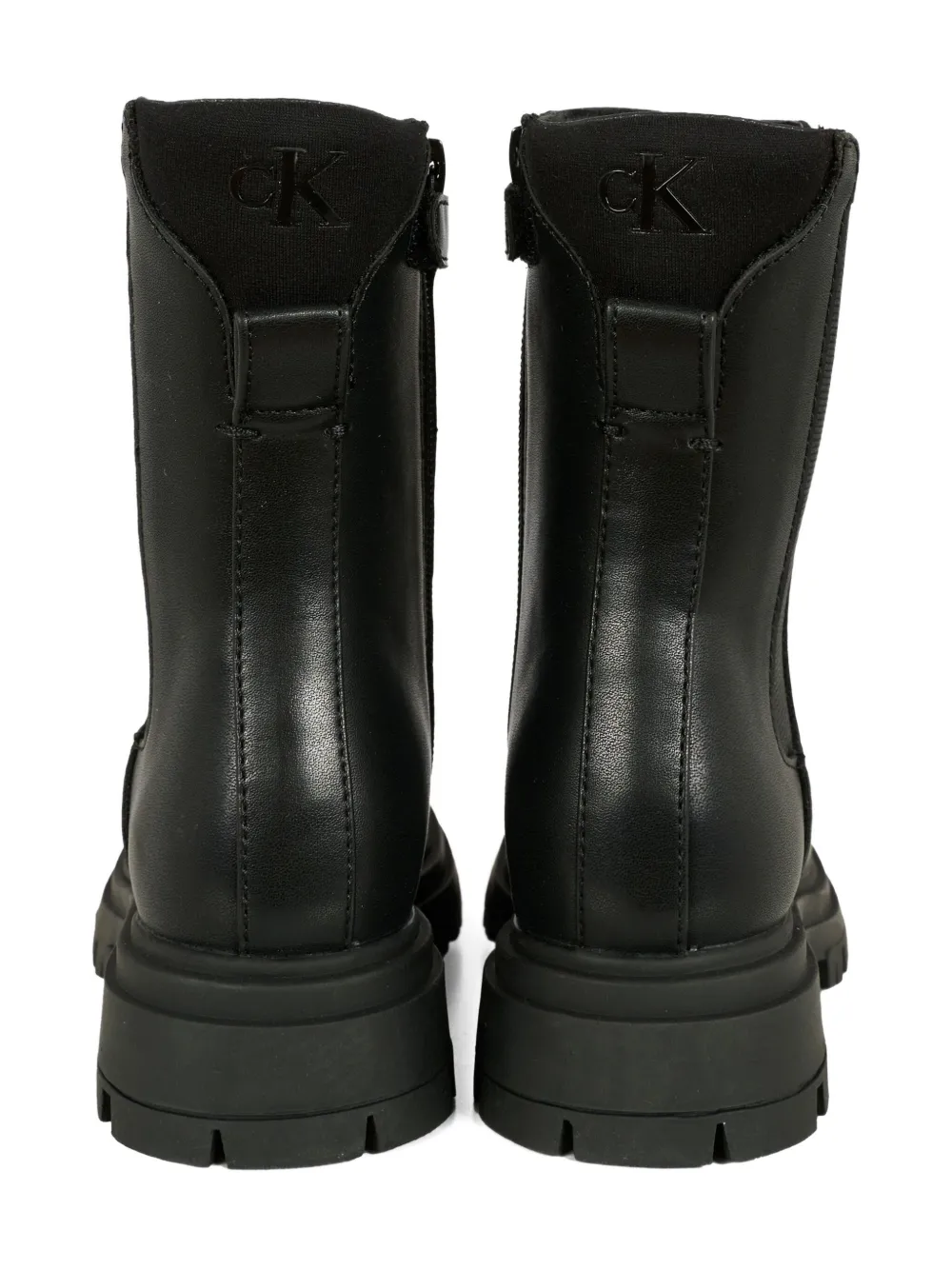 Calvin Klein Kids elastic-panel zip-front boots Black