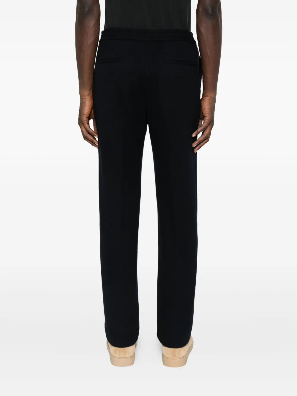 Maurizio Baldassari Wool Straight-leg Trousers In Black
