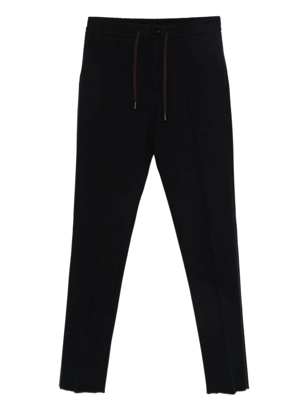 Maurizio Baldassari Wool Straight-leg Trousers In Black