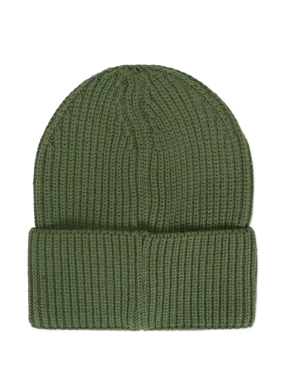 Calvin Klein Kids ribbed logo-patch beanie - Groen
