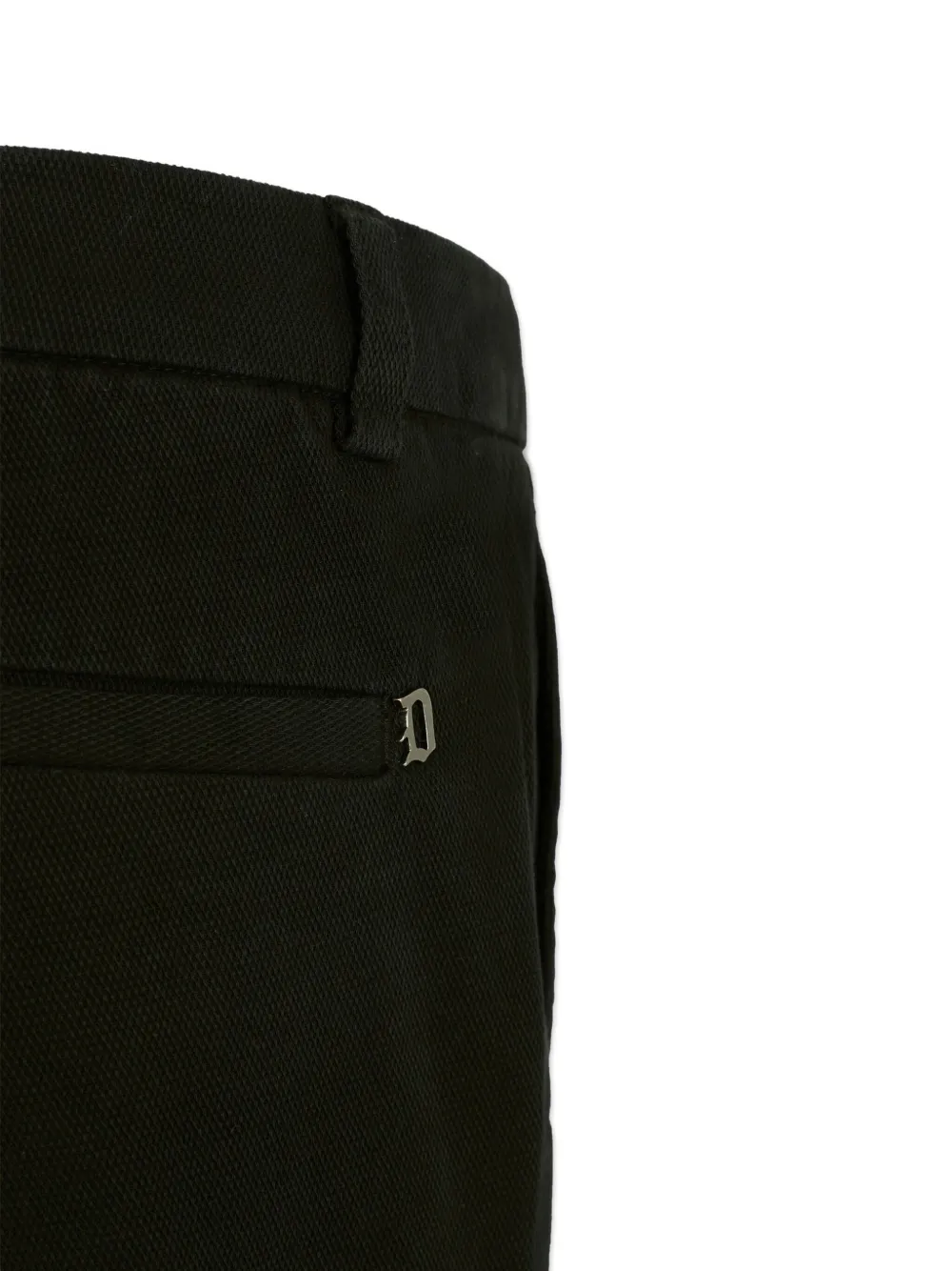 Dondup Buttoned Chinos In Black