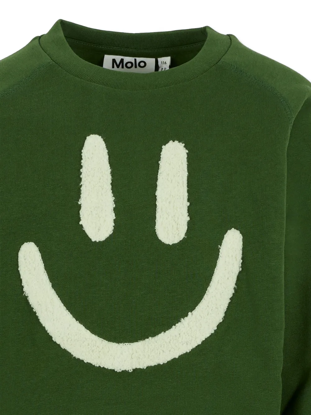Molo Sweater met smiley-print Groen