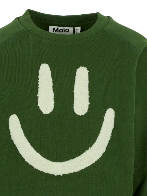 Molo Sudadera Con Motivo Smiley Verde FARFETCH PE