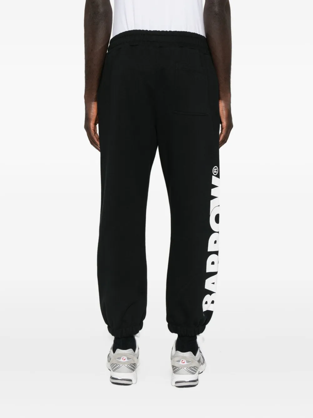 Barrow Logo-print Cuffed Joggers In Black