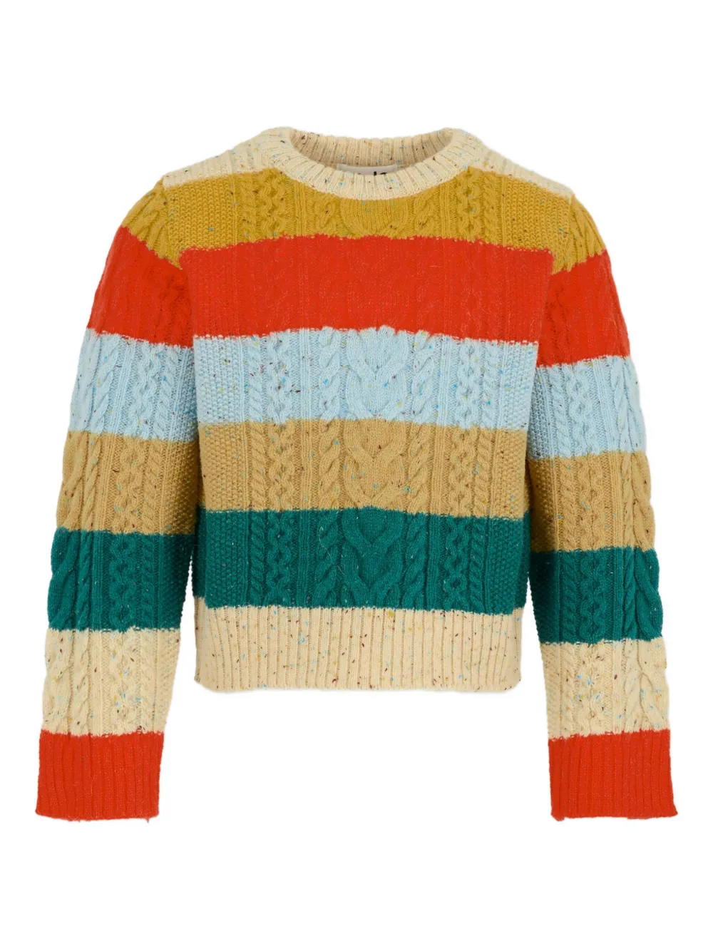 Molo cable-knit striped sweater | Yellow | Image 1