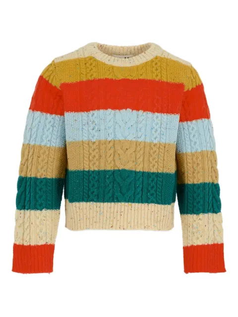 Molo cable-knit striped sweater