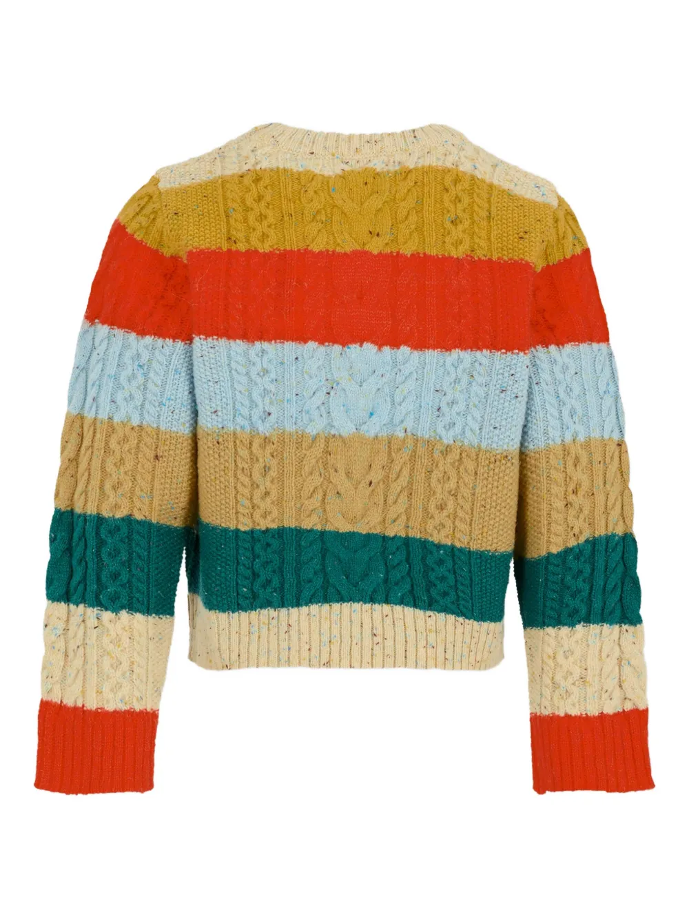 Molo cable-knit striped sweater | Girls Jumpers & Knitwear | Image 2