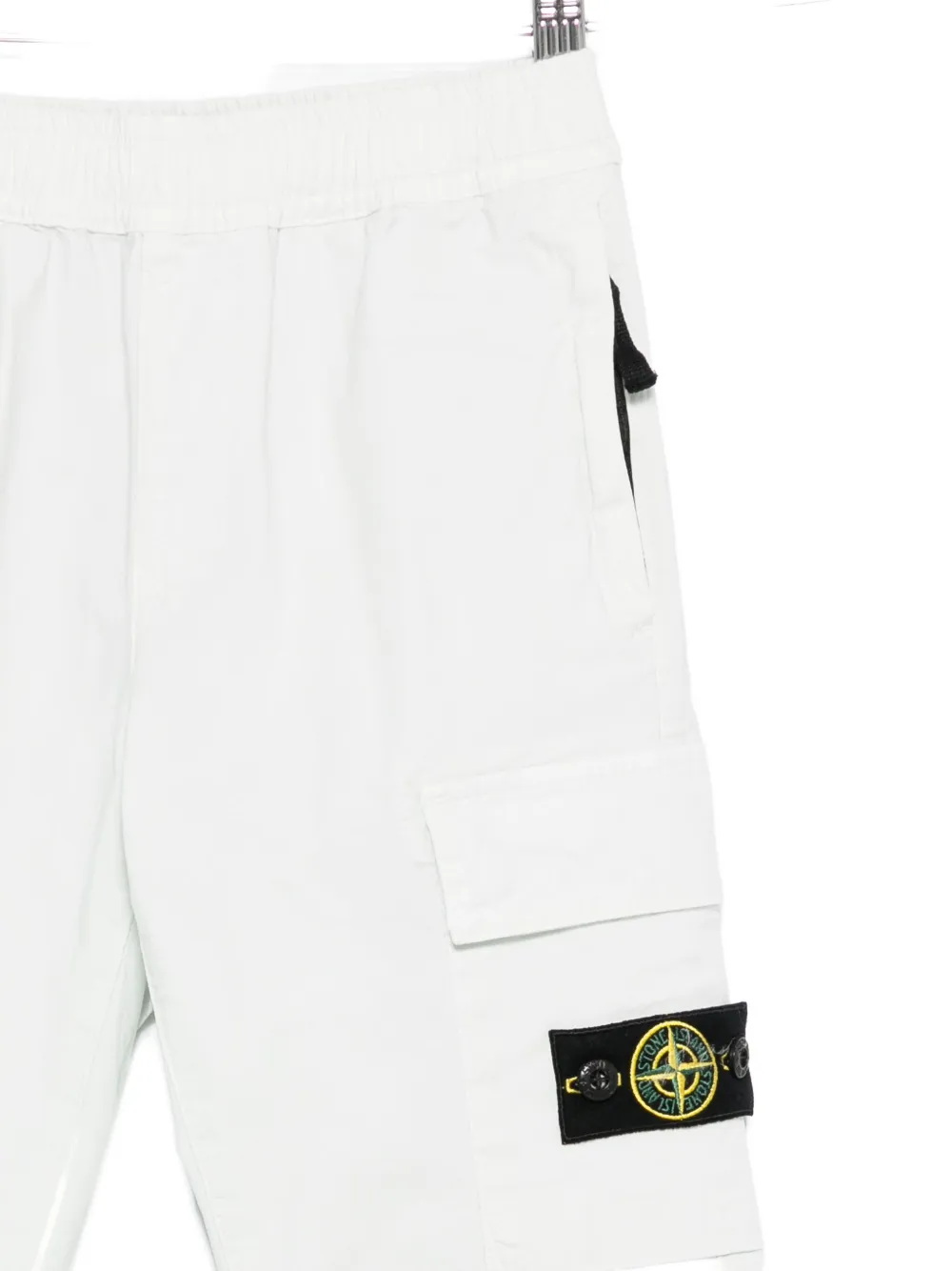 Stone Island Cargo-pocket Elasticated Trousers In White