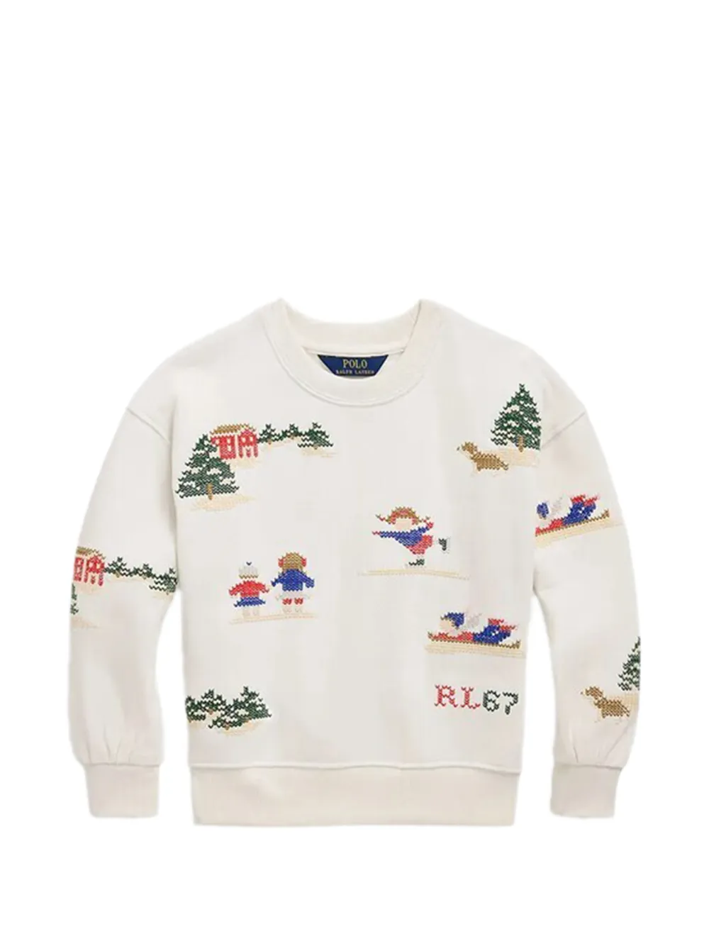 POLO RALPH LAUREN KIDS crew-neck sweatshirt - Toni neutri