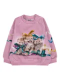 Molo puppy-print ribbons sweatshirt - Pink