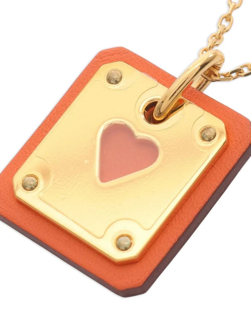 Hermès Pre-Owned 2022 heart-shaped leather necklace | Image 2