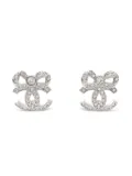 CHANEL Pre-Owned 1986-1988 Coco-mark rhinestone-embellished earrings - Silver