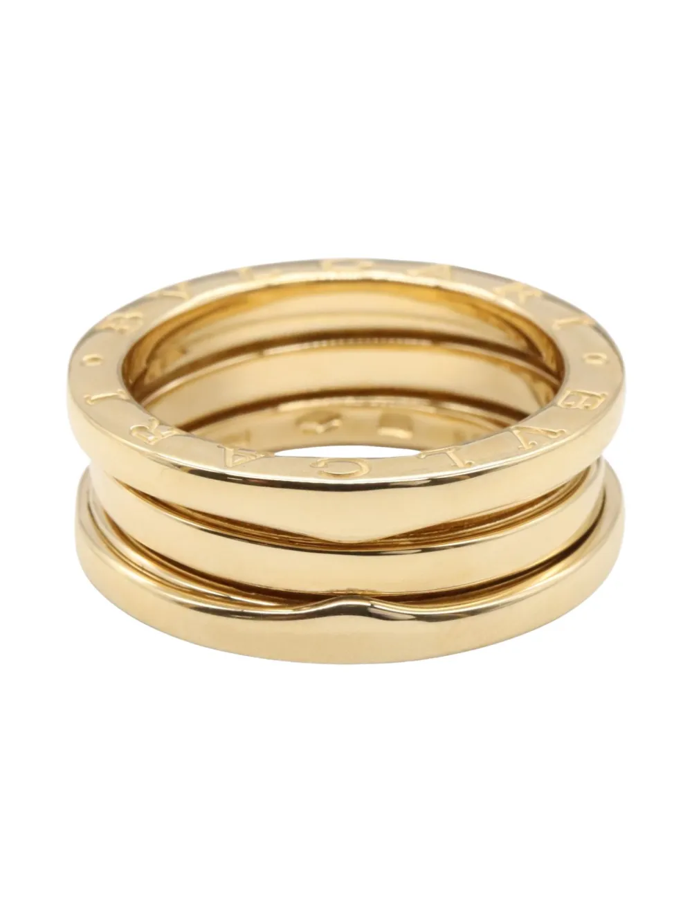 Pre-owned Bvlgari 10s 18k Yellow Gold B-zero1 Ring