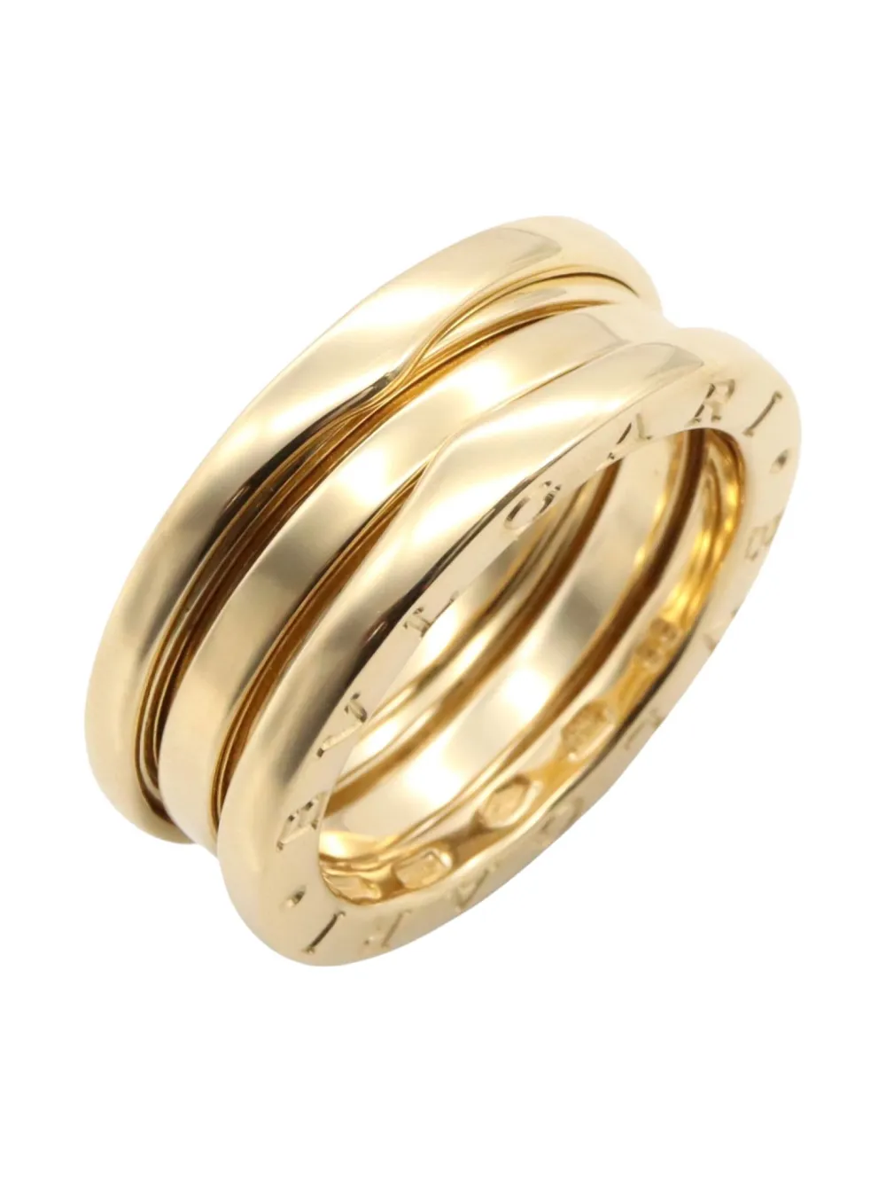 Pre-owned Bvlgari 10s 18k Yellow Gold B-zero1 Ring