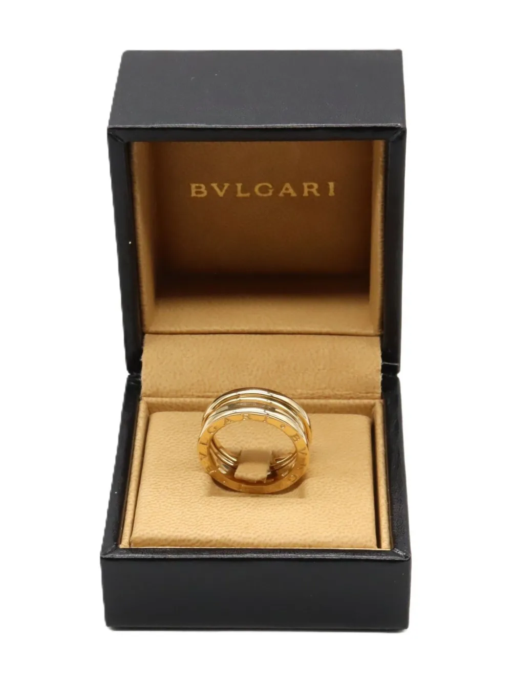 Pre-owned Bvlgari 10s 18k Yellow Gold B-zero1 Ring