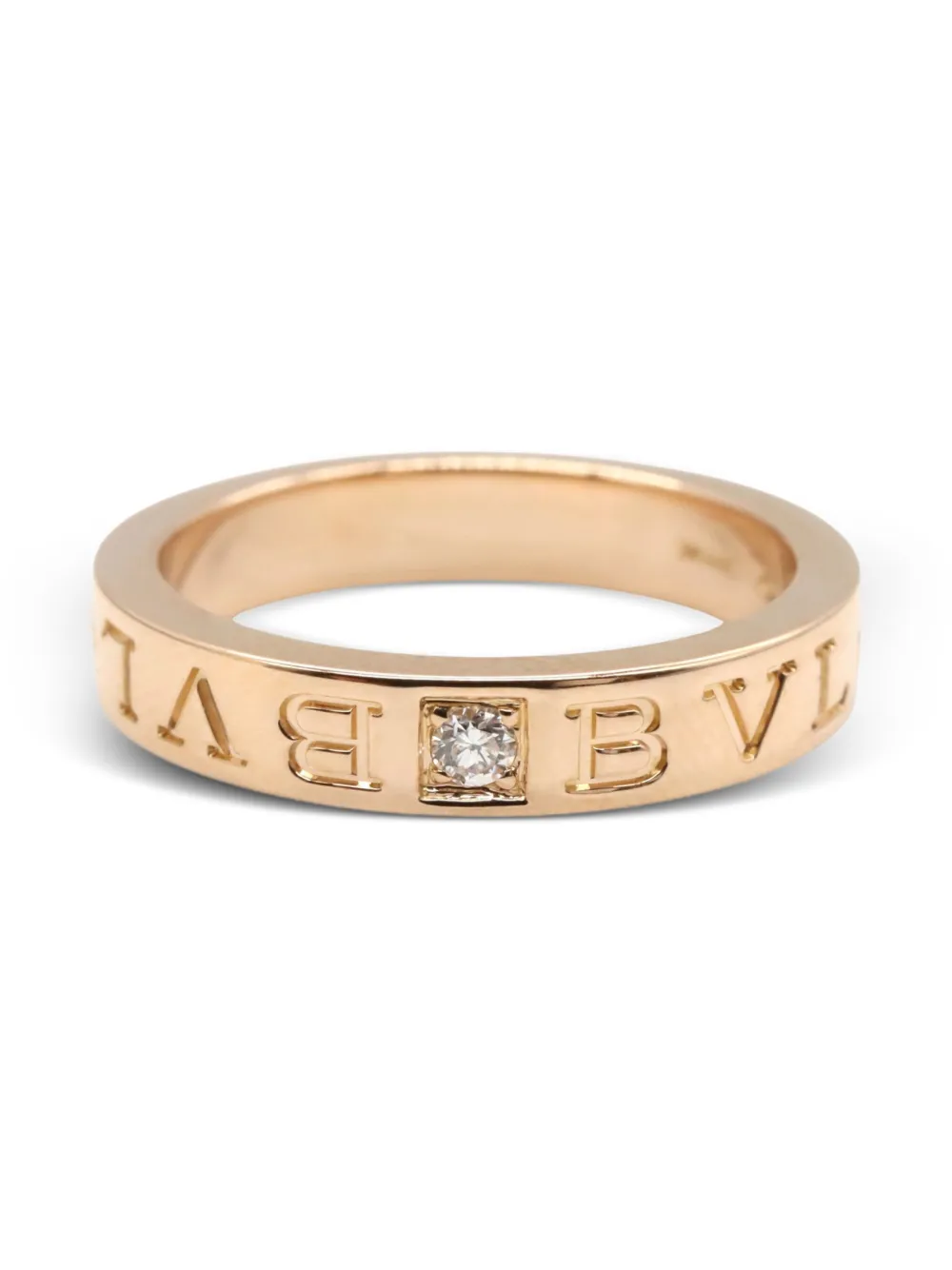 Bvlgari Pre-Owned 2010s 18kt rose gold B-zero1 diamond ring | Pink | Image 1