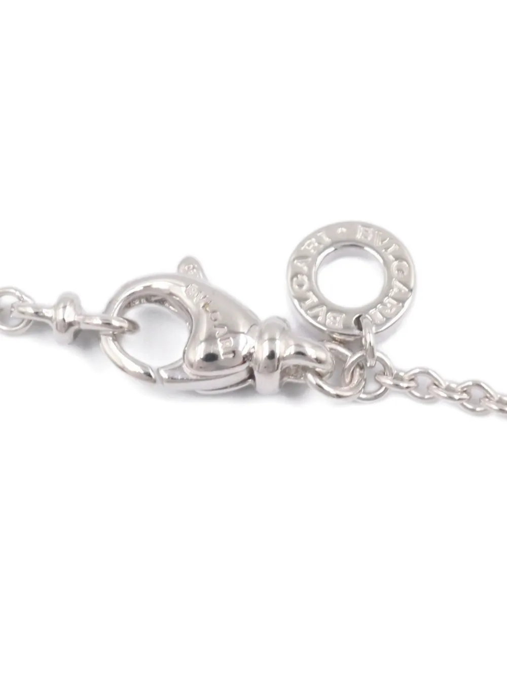 Pre-owned Bvlgari 2010 18kt White Gold B-zero1 Necklace In Silver