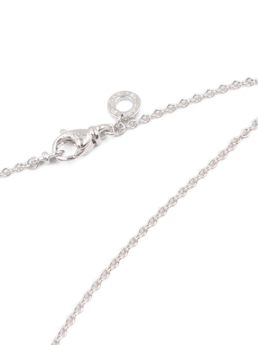 Pre-owned Bvlgari 2010 18kt White Gold B-zero1 Necklace In Silver